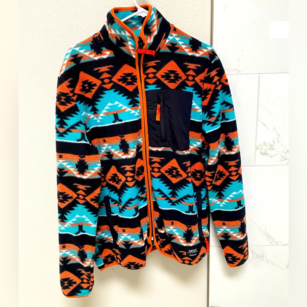 WESC Fleece Jacket. Size Large